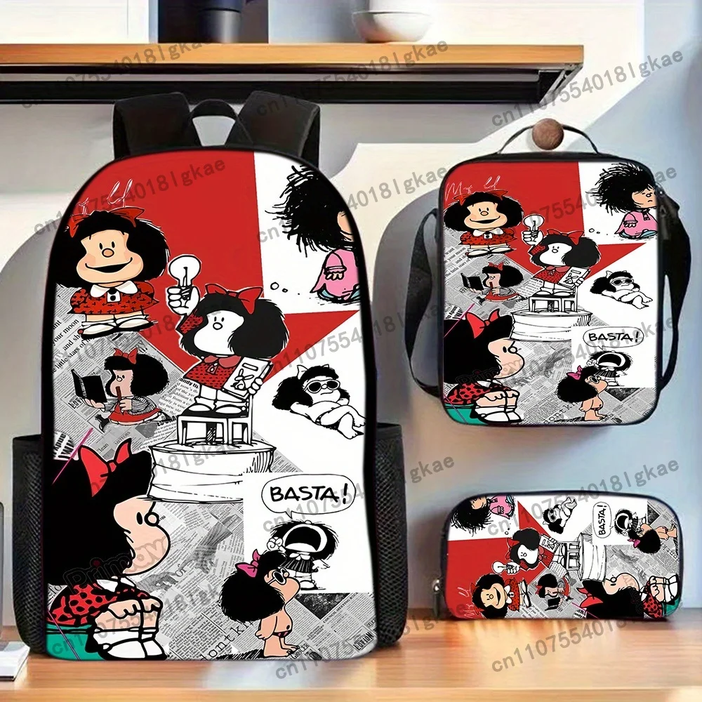 Pencil Case Large - MAFALDA Three-Piece Backpack Set For Teenager