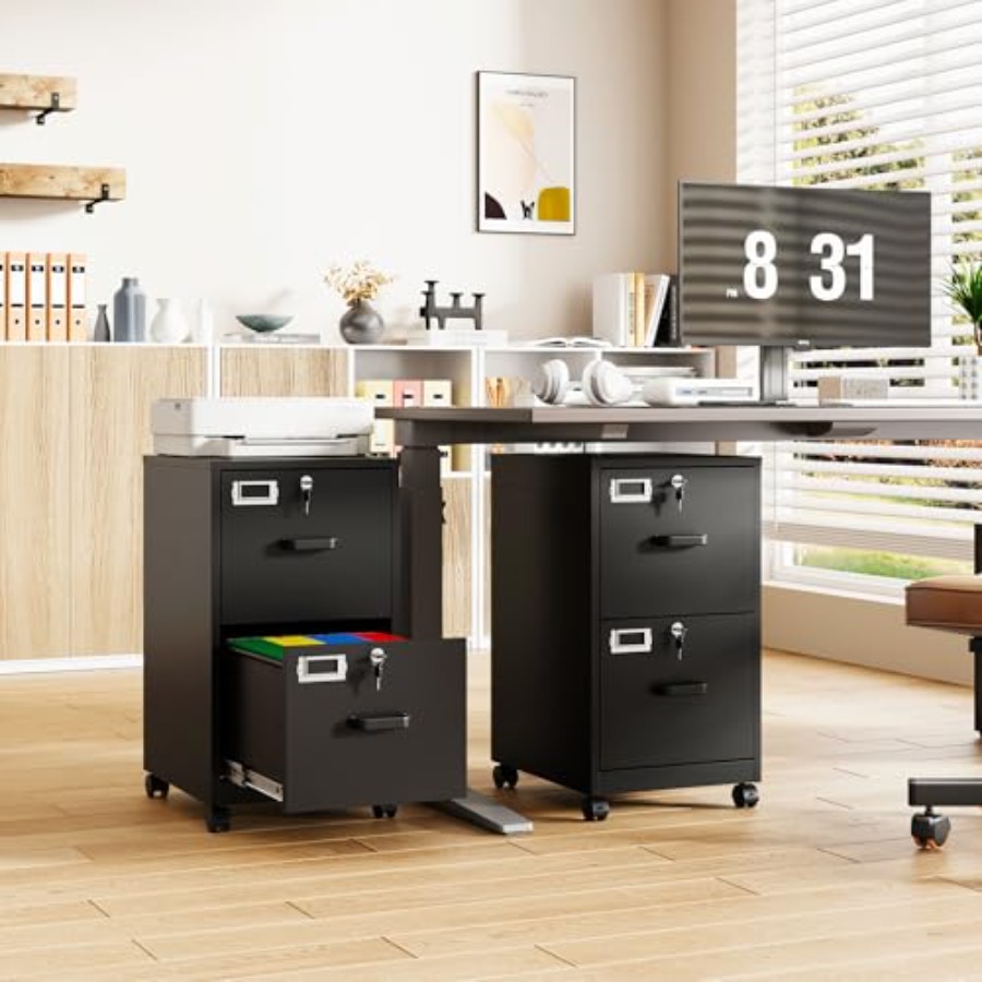 2-Drawer Rolling File Cabinet  - File Folder Hanging ulasan dan harga