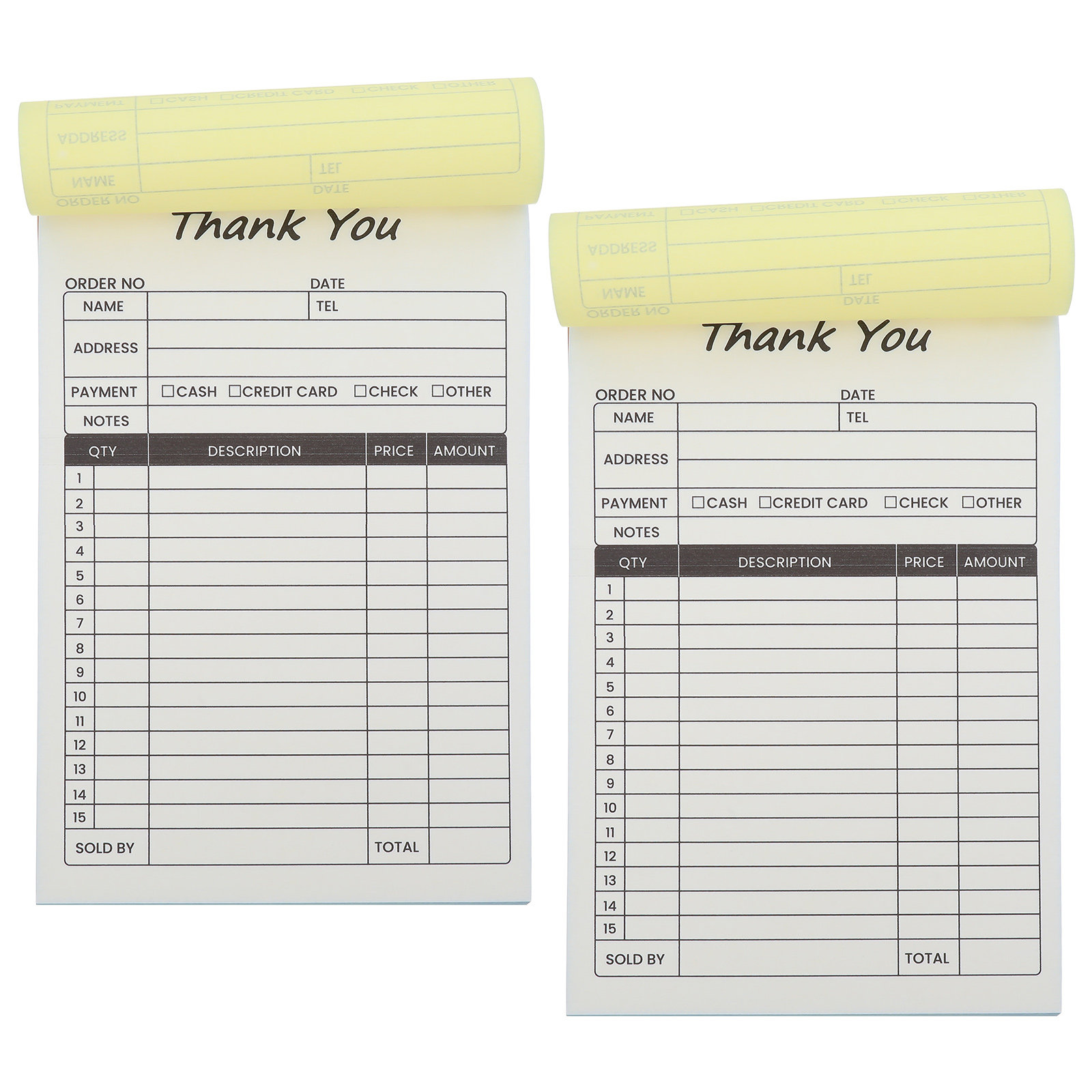 2Pcs 2-Part Invoice Receipt Bo - Carbon Copy Book ulasan dan harga