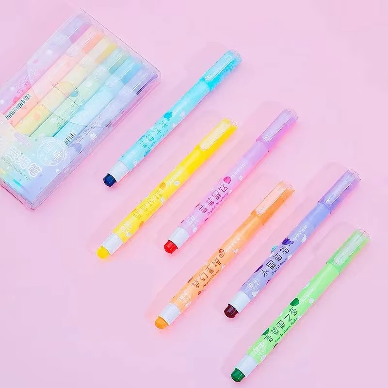 6 Colors/set Pastel Gel Highli - Highlighter Set Pastel ulasan dan harga